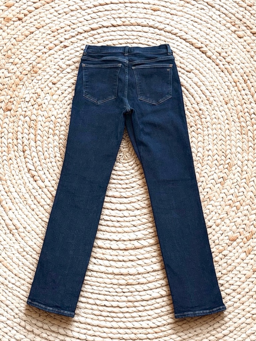 Madewell Dark Indigo Mid Rise Stovepipe Jeans Size 28 Women’s - Picture 2 of 5